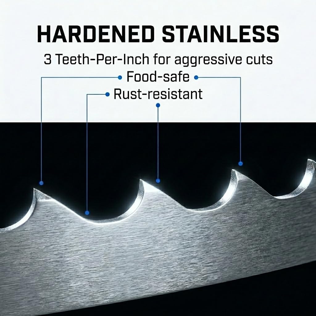 EESi Bone-In Meat Bandsaw Blade – Stainless Steel - Blade Detail