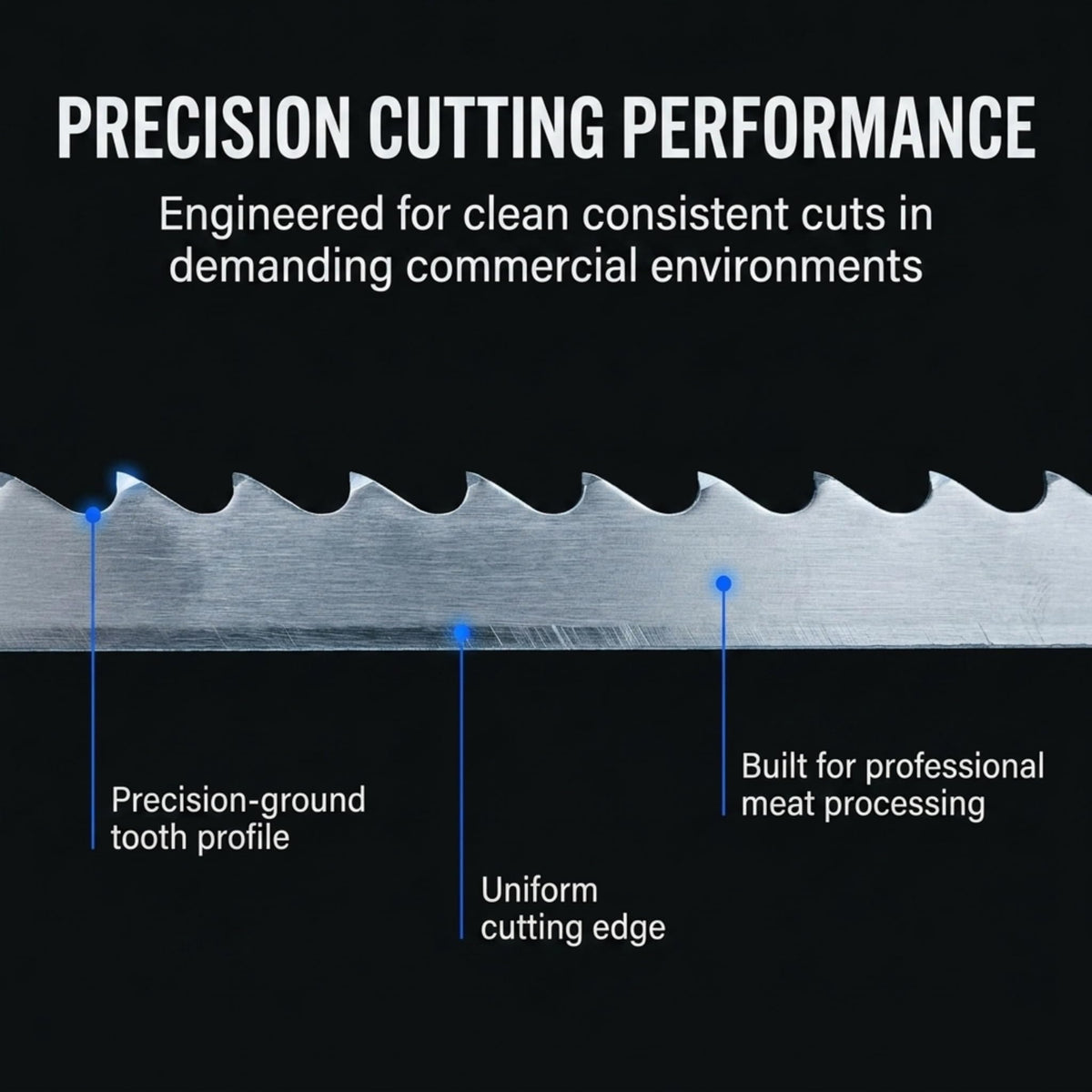 EESi Bone-In Meat Bandsaw Blade – Stainless Steel - Precision Cut