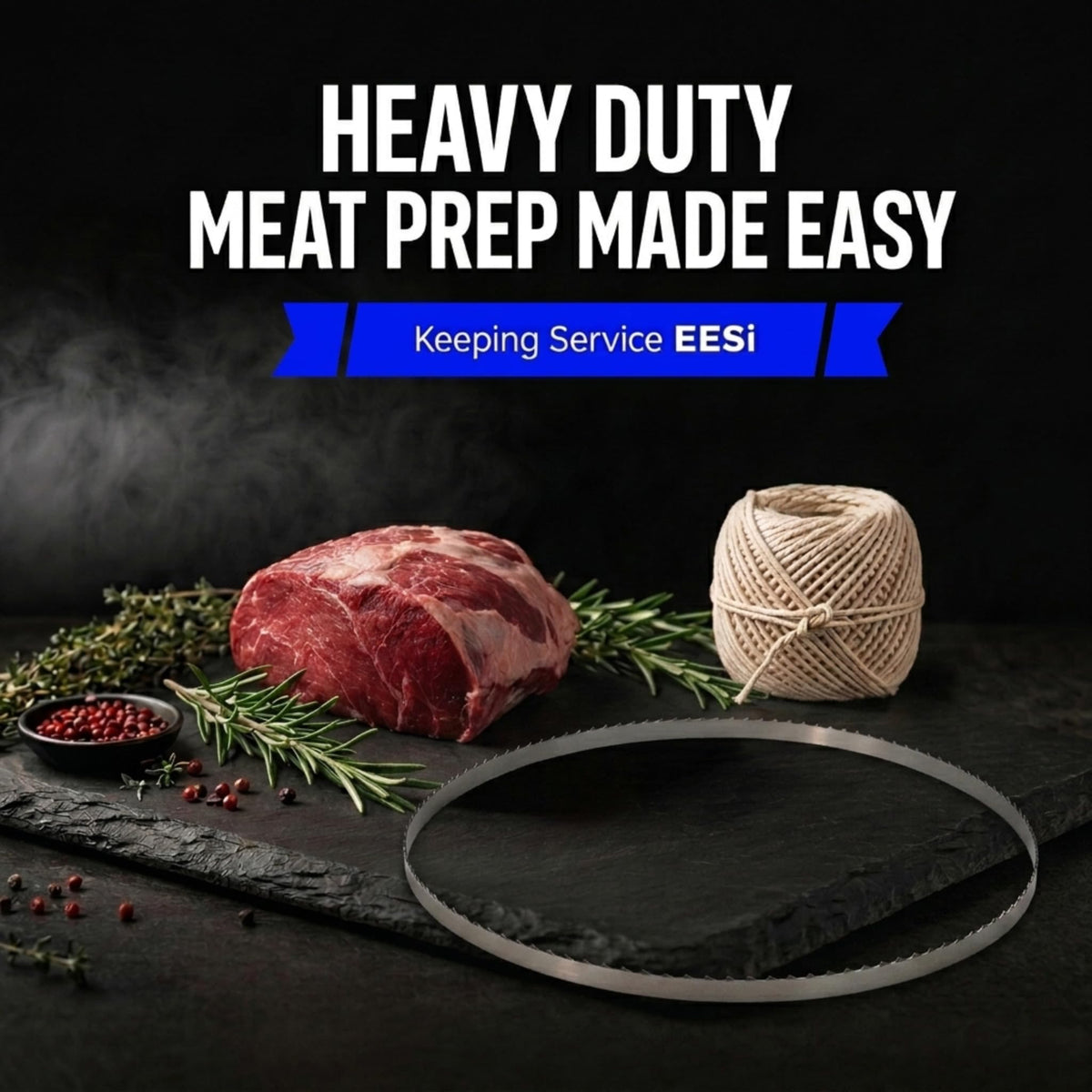 EESi Bone-In Meat Bandsaw Blade – Stainless Steel - Prep Detail